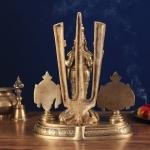 Brass Lord Tirupati Balaji Idol with Shankh Chakra | 14.5" Divine Masterpiece | 9kg Sacred Temple Murti | Traditional Namah Tilak | Jaipurio